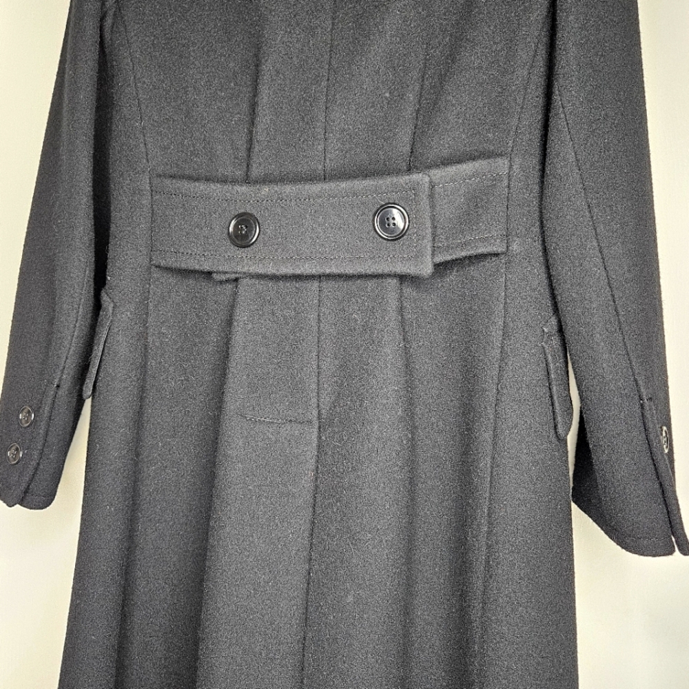 VTG Saks TG Saks Fifth Ave Young Dimensions Wool Real Fur Collared Coat - Picture 13 of 14